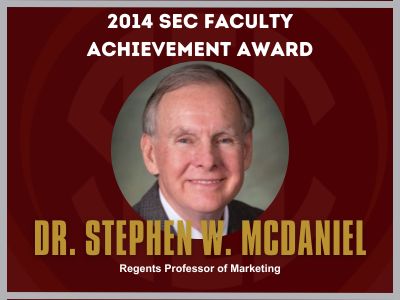 2014 SEC Faculty Achievement Award Winner.