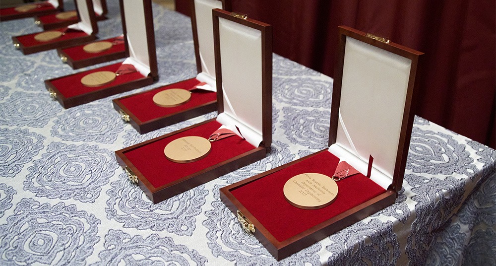 Medals for the University Distinguished Professor awards.