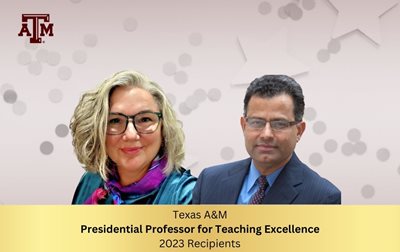Headshots of the recipients of the Presidential Professor for Teaching Excellence award