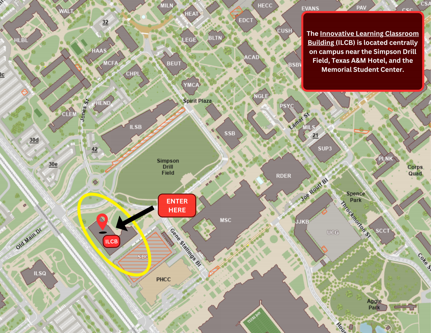 Map of the Innovative Learning Classroom Building